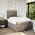 Pat box spring cu saltea, gri taupe, 120x200 cm, textil GartenMobel Dekor