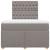 Pat box spring cu saltea, gri taupe, 120x200 cm, textil GartenMobel Dekor