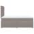 Pat box spring cu saltea, gri taupe, 120x200 cm, textil GartenMobel Dekor