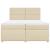 Pat box spring cu saltea, crem, 200x200 cm, textil GartenMobel Dekor
