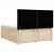 Pat box spring cu saltea, crem, 200x200 cm, textil GartenMobel Dekor