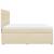 Pat box spring cu saltea, crem, 200x200 cm, textil GartenMobel Dekor
