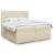 Pat box spring cu saltea, crem, 200x200 cm, textil GartenMobel Dekor