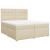 Pat box spring cu saltea, crem, 200x200 cm, textil GartenMobel Dekor