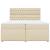 Pat box spring cu saltea, crem, 200x200 cm, textil GartenMobel Dekor