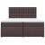 Pat box spring cu saltea, maro închis, 200x200 cm, textil GartenMobel Dekor