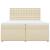Pat box spring cu saltea, crem, 200x200 cm, textil GartenMobel Dekor