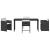 Set de masă pentru grădină 5 pcs Negru poliratan GartenMobel Dekor