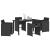 Set de masă pentru grădină 5 pcs Negru poliratan GartenMobel Dekor