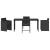Set de masă pentru grădină 5 pcs Negru poliratan GartenMobel Dekor