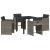 Set de masă pentru grădină 5 pcs Gri poliratan GartenMobel Dekor