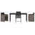 Set de masă pentru grădină 5 pcs Gri poliratan GartenMobel Dekor