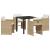 Set de masă pentru grădină 5 pcs Bej poliratan GartenMobel Dekor