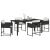 Set de masă pentru grădină 5 pcs Negru poliratan GartenMobel Dekor