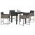 Set de masă pentru grădină 5 pcs Gri poliratan GartenMobel Dekor