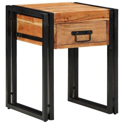 Masă laterală Maro 40 x 40 x 50 cm lemn masiv de acacia GartenMobel Dekor