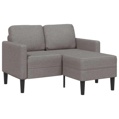 Canapea cu 2 locuri cu șezlong în formă de L, taupe, 125 cm GartenMobel Dekor