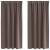 Perdele cu perdele 2 pcs Maro închis Poliester GartenMobel Dekor