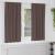 Perdele cu perdele 2 pcs Maro închis Poliester GartenMobel Dekor