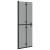 Perete de duș Walk-in Negru și transparent închis 70 x 190 cm GartenMobel Dekor