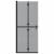 Perete de duș Walk-in Negru și transparent închis 80 x 190 cm GartenMobel Dekor