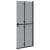 Perete de duș Walk-in Negru și transparent închis 80 x 190 cm GartenMobel Dekor