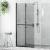 Perete de duș Walk-in Negru și transparent închis 90 x 190 cm GartenMobel Dekor