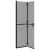 Perete de duș Walk-in Negru și transparent închis 100 x 190 cm GartenMobel Dekor