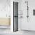 Perete de duș Walk-in Negru și transparent închis 100 x 190 cm GartenMobel Dekor