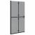Perete de duș Walk-in Negru și transparent închis 100 x 190 cm GartenMobel Dekor