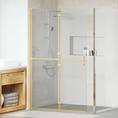 Perete de duș Walk-in Altele auriu și transparent 120 x 190 cm GartenMobel Dekor