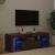 Comodă TV cu lumini LED, stejar maro, 120x35x40 cm GartenMobel Dekor