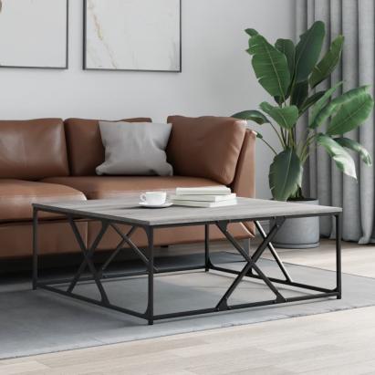 Măsuță de cafea gri sonoma 100x100x40 cm lemn prelucrat GartenMobel Dekor