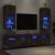 Comode TV cu lumini LED, stejar fumuriu, 40,5x30x90 cm GartenMobel Dekor