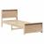 Cadru de pat cu headboard Maro 90 x 200 cm Lemn masiv de pin GartenMobel Dekor