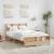 Cadru de pat cu headboard Maro 140 x 190 cm Lemn masiv de pin GartenMobel Dekor