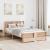Cadru de pat cu headboard Maro 135 x 190 cm Lemn masiv de pin GartenMobel Dekor