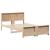 Cadru de pat cu headboard Maro 120 x 190 cm Lemn masiv de pin GartenMobel Dekor
