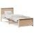 Cadru de pat cu headboard Maro 90 x 190 cm Lemn masiv de pin GartenMobel Dekor