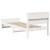 Cadru de pat cu headboard Alb 75 x 190 cm Lemn masiv de pin GartenMobel Dekor