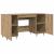 Birou cu raft stejar artizanal 140 x 50 x 75 cm Lemn compozit GartenMobel Dekor