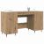 Birou cu raft stejar artizanal 140 x 50 x 75 cm Lemn compozit GartenMobel Dekor