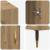 Birou cu raft stejar artizanal 140 x 50 x 75 cm Lemn compozit GartenMobel Dekor