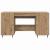 Birou cu raft stejar artizanal 140 x 50 x 75 cm Lemn compozit GartenMobel Dekor
