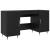 Birou cu raft Stejar negru 140 x 50 x 75 cm Lemn compozit GartenMobel Dekor