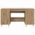 Birou cu raft stejar artizanal 140 x 50 x 75 cm Lemn compozit GartenMobel Dekor