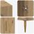 Birou cu raft stejar artizanal 140 x 50 x 75 cm Lemn compozit GartenMobel Dekor