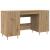 Birou cu raft stejar artizanal 140 x 50 x 75 cm Lemn compozit GartenMobel Dekor