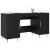 Birou cu raft Stejar negru 140 x 50 x 75 cm Lemn compozit GartenMobel Dekor