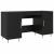 Birou cu raft Stejar negru 140 x 50 x 75 cm Lemn compozit GartenMobel Dekor